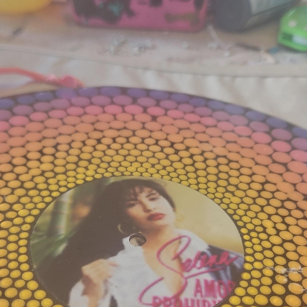 Selena Quintanilla Mandala Wall Art: Hand Painted Boho Decor - Picture 3 of 3